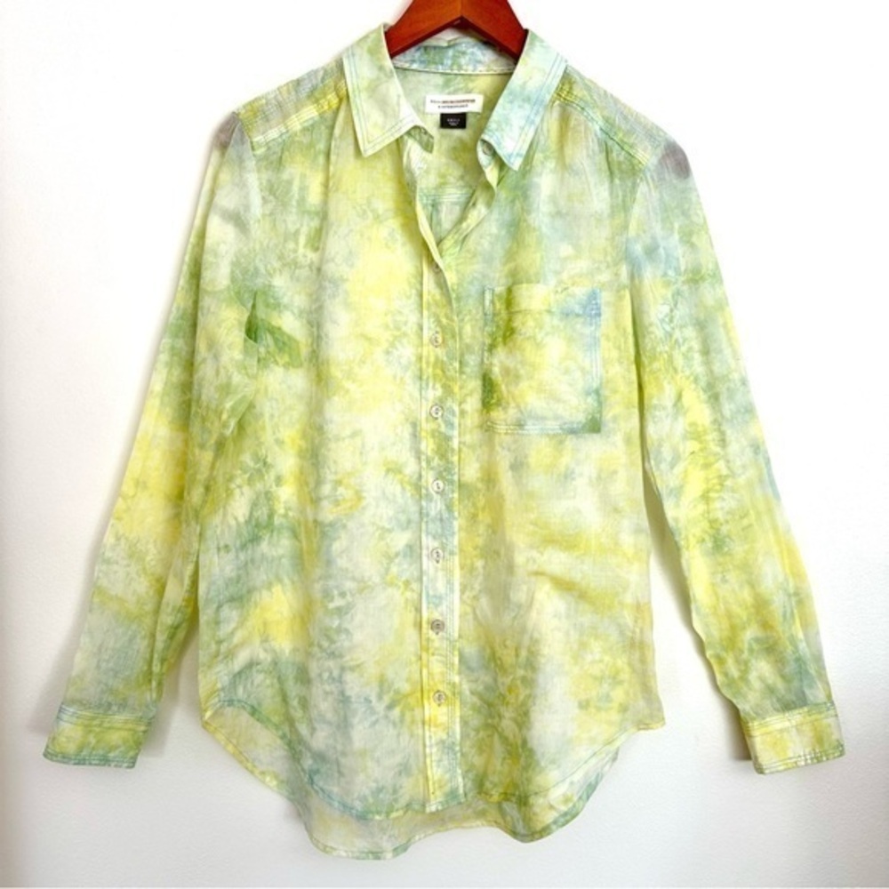 Anthropologie Pilcro Tie Dye Button Up Top Shirt Size Small
